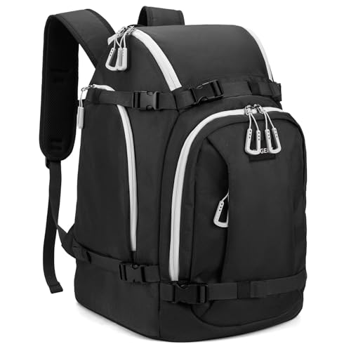 MIGGEEY Ski Boot Bag, 50L Ski Boot Travel Backpack for Skis, Snowboard & Accessories, Waterproof Padded Ski Boot Bag Backpack