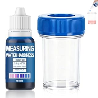 WEILAOK Test Durezza Acqua, Kit Durezza Acqua, Test Durezza Acqua Addolcitore con Provetta per Analisi Misurare Calcare con Test PH e Test Cloro, 15ml Fino a 200 Test, Utilizzo Facile e Immediato