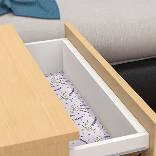 Lavender Scented Drawer Liners, Shelf Liners Dresser Drawer Liner, 6 Sheets Scented Paper Liner, For Home Shelves Closet Cabinet #TOP3