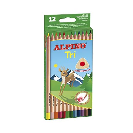 Lapices de colores alpino tri estuche de 12 colores surtidos