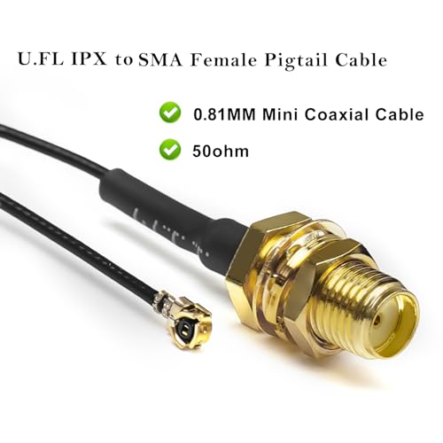 Cable coaxial SMA hembra a U.FL MHF4 15cm x5 miniatura 5