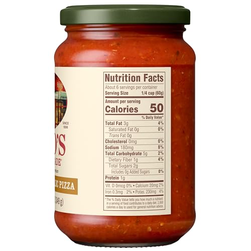 Image of Rao's Homemade Roasted Garlic Pizza Sauce Made with Italian Tomatoes, 12.3 oz (Pack of 6)