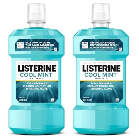 Listerine Cool Mint Antiseptic Mouthwash, 1 L (Pack of 2) Cover