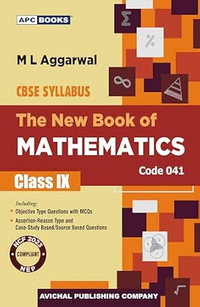 APC Books Mathematics Textbook CBSE Class 9 M L Aggarwal Code 041