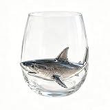 Artisanal Blue Ringed Octopus Glassware 3D Stemless Glasses (Shark)