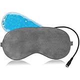 ホットアイマスク TANOKI 目元マッサージャー 安眠 USB 両面使用 蒸気で タイマー設定 温度調節 温冷両用 分離型ラベンダー アロマ ギフトセット 飛行機アイマスク 快眠 遮光 洗える 贈り物に グレー