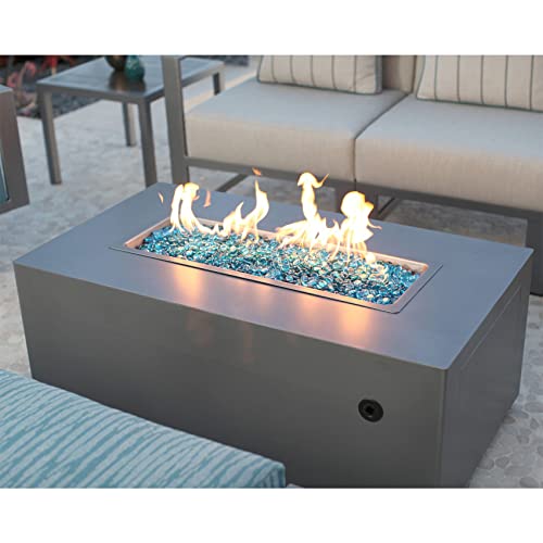 Stanbroil 10-Pound Fire Glass Beads - 1/2 Inch Luster Fire Glass Drops For Fireplace Fire Pit | Gas Log Sets | Landscaping | Fish Tank, Caribbean Blue Luster #TOP7