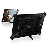 UAG Rugged Exoskeleton Universal Android Tablet Case [BLACK] with Stand and Pen Holder for 9 & 10-inch Tablets including Galaxy Tab S3, Tab S2, Tab A, Tab E & more