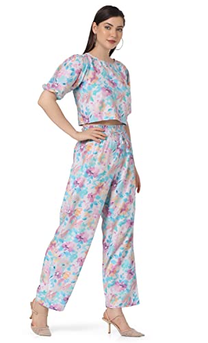 Image of Leriya Fashion Night Suit Set for Women Cotton, Night Dress, Lounge Wear,Printed Cotton,Top and Capri Set for Women,Women Nightwear