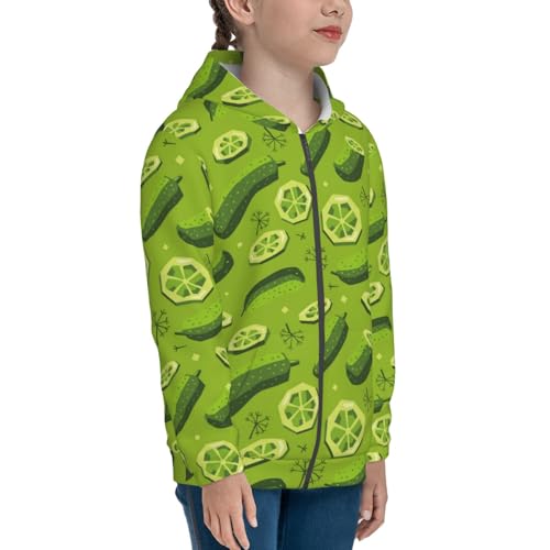 Pickles and Dill Kid Hoodies Boys Zip Up Sweatshirts Girls Pullover with Pocket4