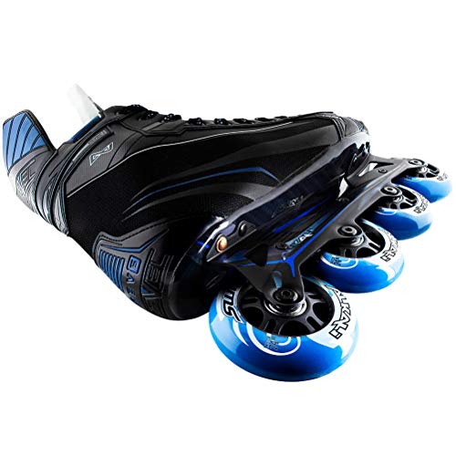 Alkali Revel 6 Senior Inline Hockey Skates Black/Blue 9.0 D #TOP3