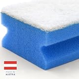 SONTY Profesjonalna gąbka do czyszczenia, odporna na zarysowania, niebieska, duża – 10 x gąbka Jumbo z Austrii | Gąbki XXL do czyszczenia okien, kuchni, łazienki, basenu, gastronomii i szkła | 15 x 7