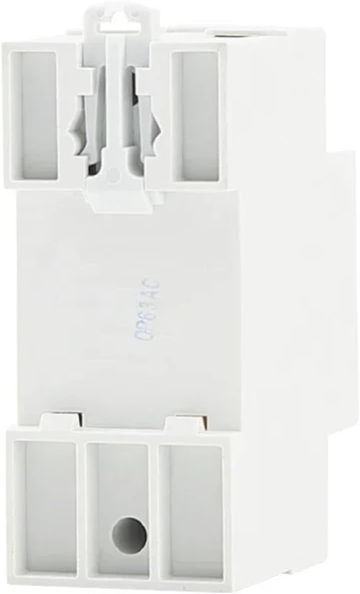 Back view of JIANGFAN Voltage Protector showing the Din Rail mounting mechanism.