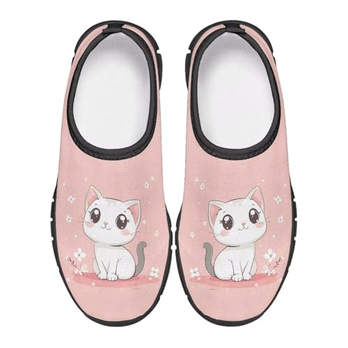 TODIYADDU Breathable Running Shoes for Litter Kids Non-Slip Sport Footwear Outdoor Sneakers, White