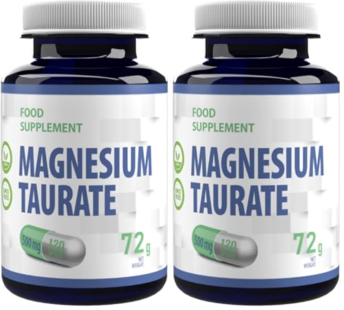 Taurate de magnésium 120 gélules | Complément puissant sans gluten