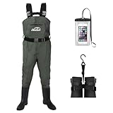 Waterproof Fishing Waders for Men Women| 2-Ply Nylon/PVC Chest Wader with Boots for Fly Fishing