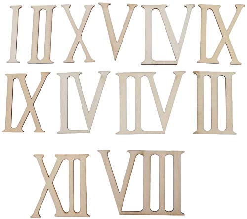 Amazon.co.jp: 木製ローマ数字 DIY木製数字 12個 ホームウォール