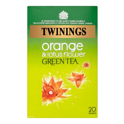 Twinings Green Tea Orange &Lotus Flower 20 Bag (order 4 for trade outer) / �g���C�j���O�O���[���e�B�[�I�����W�t�����[&Lotus 20�܁i���i�A�E�^�[����4 �j