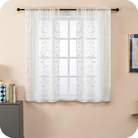 Cortinas filtrantes de imitación de lino con fantasía Cover