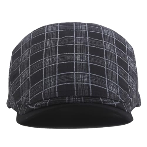 Image of Quanhaigou Men's Cotton Flat Ivy Gatsby Newsboy Driving Hat Adjustable Irish Cabbie Ivy Driving Hunting Cap