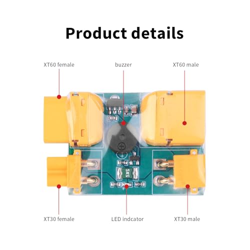 Image of 2PCS Smoke Stopper for FPV Drone Short-Circuit Protection Switch XT30 / XT60 Connector with Alarm Buzzer Safety Inspecting for 2-6S RC Quad FPV Drone Crossing Machine