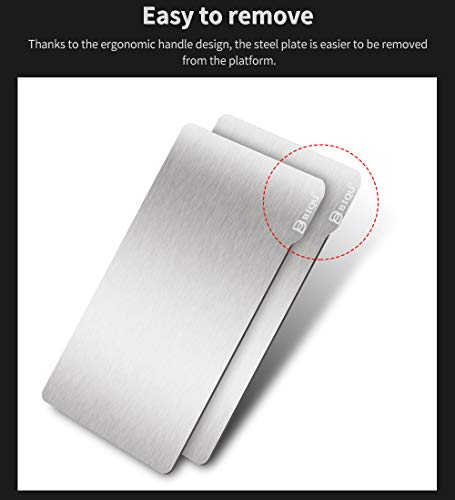 Biqu Resin Build Plate+Magnetic Sheet,202X128Mm Resin Flexible Steel Plate Flex Bed For Anycubic Mono X,Anycubic Photon X,Smart Kumitsu Kl9 3D Printer(8X5Inch),Sliver #TOP6