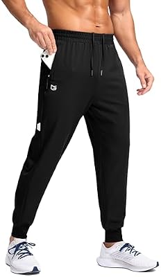 G Gradual Men's Joggers with Zipper Pockets Lightweight Athletic Workout Pants Quick Dry Sweatpants...