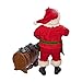 Kurt Adler 10.5-Inch Fabriché™ Wine Santa and Barrel, 2 Piece Set