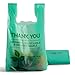 [100 Pack] 1/6 Size Biodegradable Reusable Plastic T-Shirt Bag Eco Friendly Compostable Grocery Shopping Thank You Recyclable Trash Basket Bags