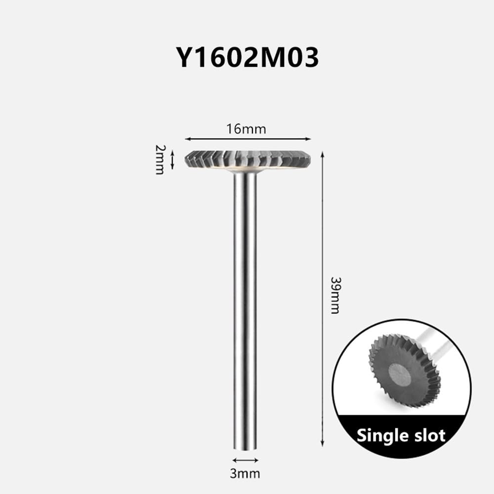 Fresa tipo Y gambo 3mm disco carburo lima rotativa 1 pezzo