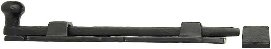 Black Powder Coat Iron Surface Slide Bolt, Finish Ideal for Doors/Gates/cabinets