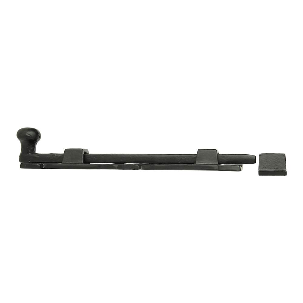 Set of 2 Iron Surface Door Slide Bolt, 5 3/8 x 1 1/2 Inch, Gate Latch, Black Powder Coat Finish