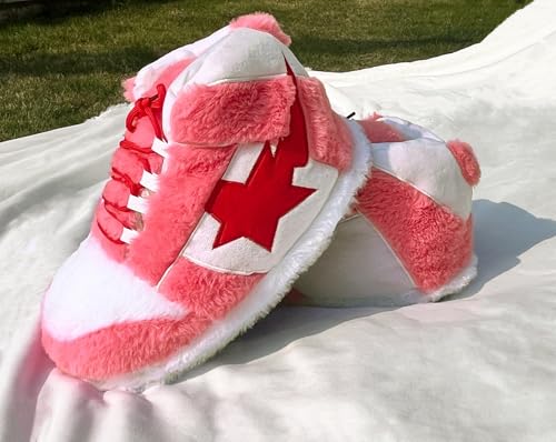 Image of CUTEGAL Sneaker Slippers Star Fluffy Shoes Memory Foam One Size Indoor Comfy and Trendy for Men Unisex Home Pantuflas