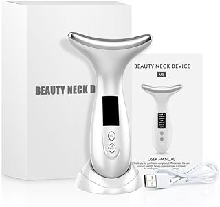 Aparato antiarrugas faciales con elevación EMS Masaje y LED aparato de belleza eléctrico, color blanco