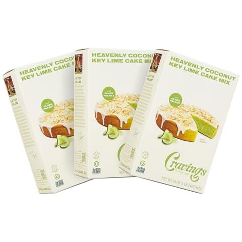 Cravings by Chrissy Teigen Heavenly Cake and Cupcake Mix, Coconut Key Lime Cake Mix,18 oz (Pack of 3) Cover
