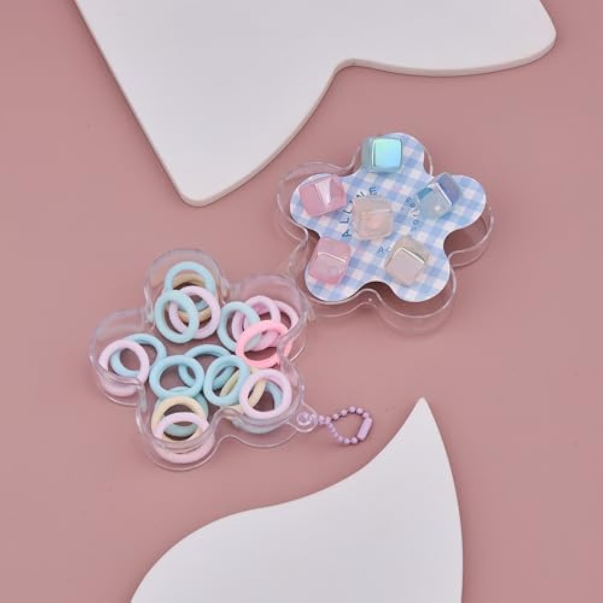 Lightweight Cube Charm Hair Ties Combo