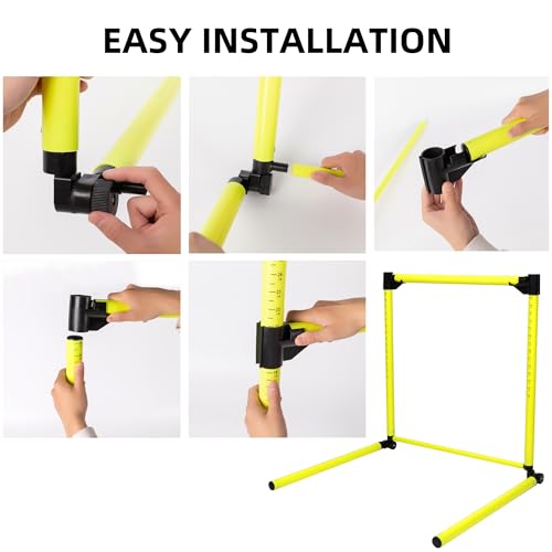 image for Nbguigdstr 3Pcs Hurdles Training Equipment, Adjustable Height Hurdles 
