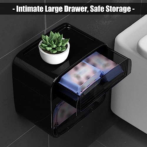 Suporte para papel higiênico para banheiro, caixa de tecido impermeável montada na parede, suporte p