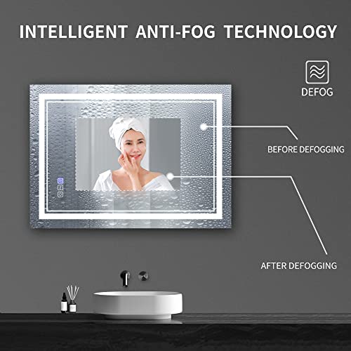 Keecka 20X28 Led Bathroom Vanity Mirror With Lights,Ip54 Waterproof,Dimmable Anti-Fog Waterproof Vanity Mirror With Lights,Memory Function(Vertical & Horizontal)… #TOP4