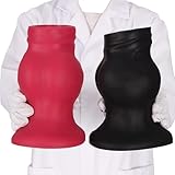 Hohl Anal Expander Dicker Analplug XXL Anal Spekulum Groß Buttplug Anal Expansion Spekulum Vagina Dilator Prostata Massage Einlauf Analdusche Tunnel Plug SM Sexspielzeug für Frauen Männer (Schwarz M)