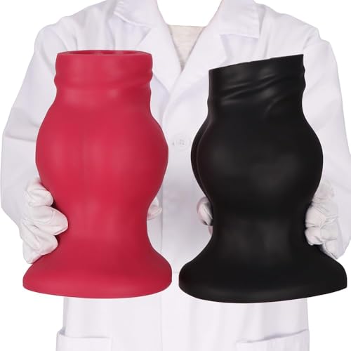 Hohl Anal Expander Dicker Analplug XXL Anal Spekulum Groß Buttplug Anal Expansion Spekulum Vagina Dilator Prostata Massage Einlauf Analdusche Tunnel Plug SM Sexspielzeug für Frauen Männer (Schwarz M)