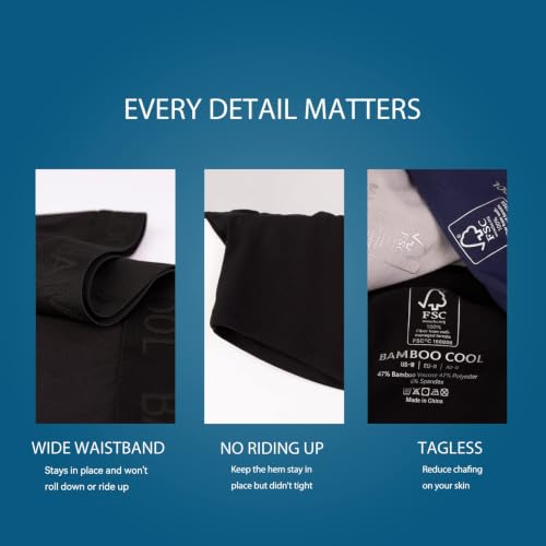 BAMBOO COOL Men's Bamboo Viscose Boxer Briefs #TOP1