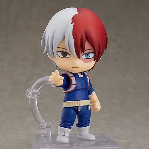Hybyei My Hero Academia Todoroki Shoto Nendoroid/Q Version Toy Figurine/Replaceable Accessory Action Doll/Pvc Figure/Statue Doll Toy/Chibi Anime Character/Animation Collectible/Decorative Gift 10Cm #TOP3
