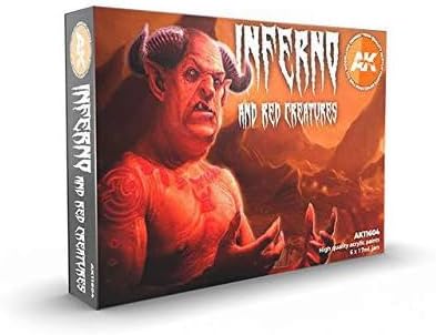 AK Interactive Inferno and Red Creatures - Plastic Model Building Paints and Accessories # 11604