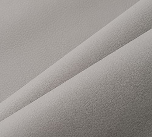 IPEA Tela de Polipiel para Tapizar 140 x 50 CM - Color Gris Claro - Made in Italy - Piel Sintética Suave para Muebles, Sofás, Sillas, Hogar, Accesorios, Manualidades - Medio Metro - Cuero Sintético