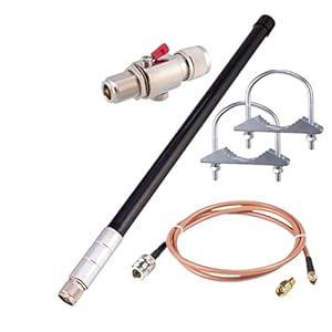 SPORTARC 5.8 dBi 42cm Antenne RAK Draadloze Antenne Helium Bobcat Sensecap M1 HNT zwarte mannelijke connector + 1 meter RG316 kabel + een paar alligator clips + afleider