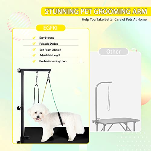 Dog-Grooming-Arm, 35" Adjustable Pet Grooming Table Arm With Clamp, Dog Grooming Stand For Small Medium Dogs At Home, Dog Grooming Table Arm #TOP3
