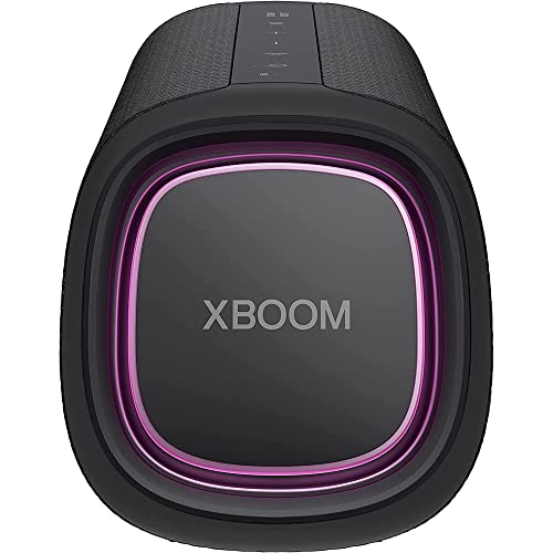 Lg Xboom Go Xg7Qbk Portable Bluetooth Speaker, Black Bundle With Deco Gear 8000 Mah Power Bank Digital Display With Wireless Charging And Deco Essentials 6Ft Braided Type-C Charge & Sync Usb Cable #TOP4