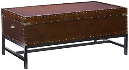 Southern Enterprises Voyager Storage Cocktail Coffee Table, Espresso Finish