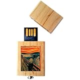 My Custom Style PenDrive USB legno4,5x2,5x0,8cm#arte-L'urlo, Munch#16Gb
